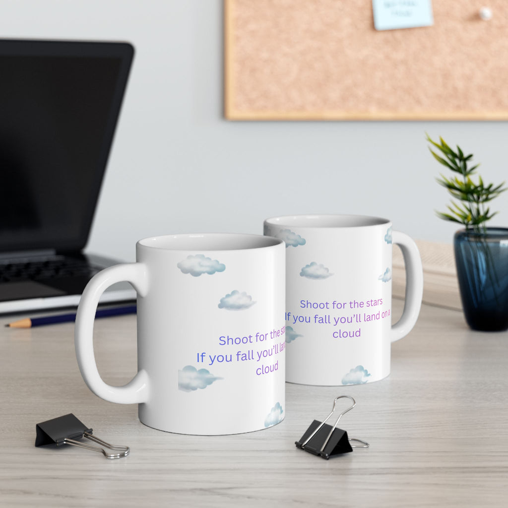 Clouds and Inspirational Quote Mug | Ceramic Coffee Cup